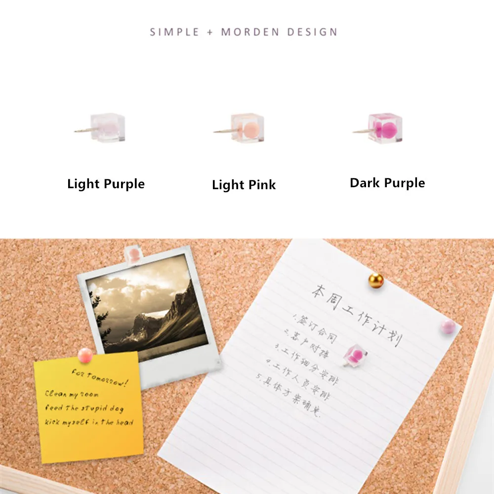 Pink Style Push Pins Thumbtacks