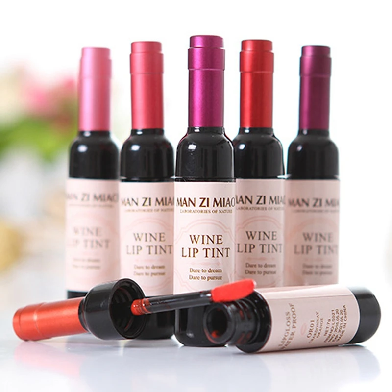 Download Red Wine Bottle Matte lip tint Lip Gloss Waterproof Long ...