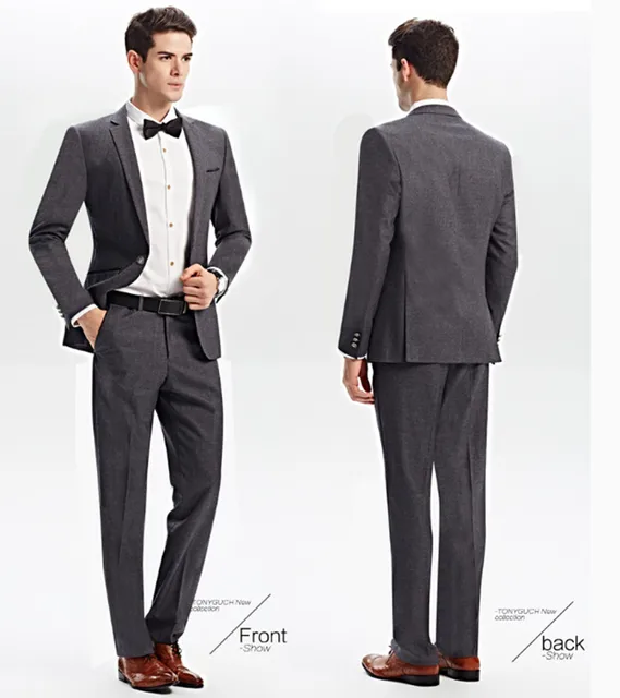 New Young People Slim Gray Leisure Suits Men Suit The Groom S Best New Young People Slim Gray Leisure Suits Men Suit The Groom S Best Man Wedding Garment