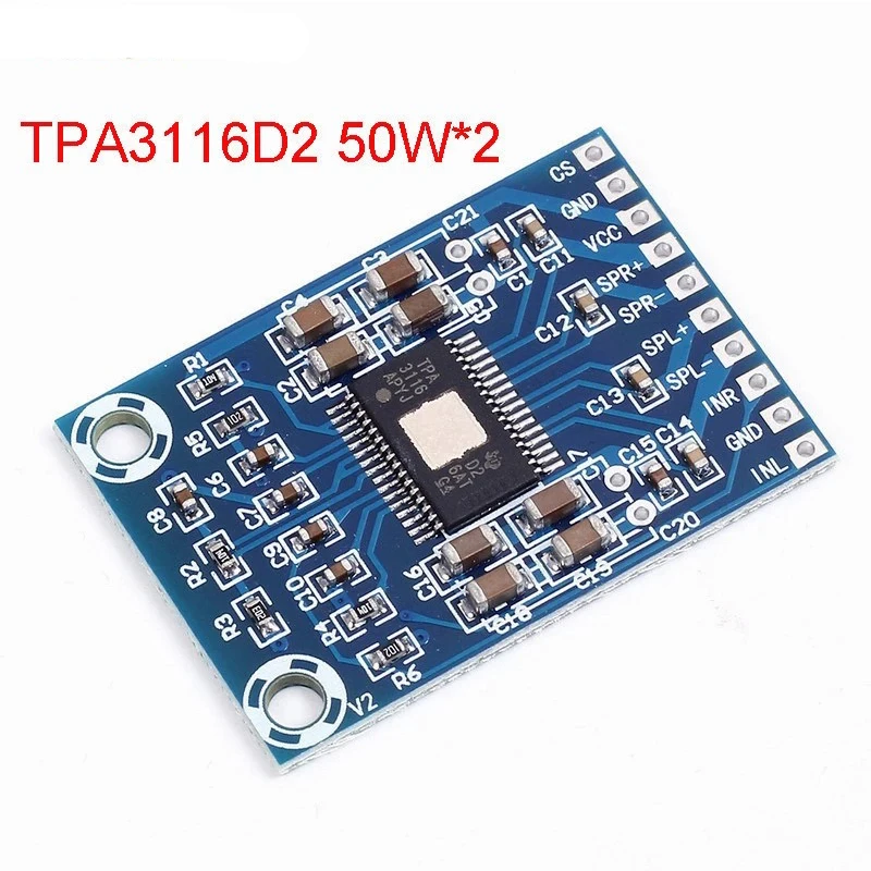 2*50 Вт Tpa3116d2 2 канальный мини цифровой стереоусилитель класса D Tpa3116 микро