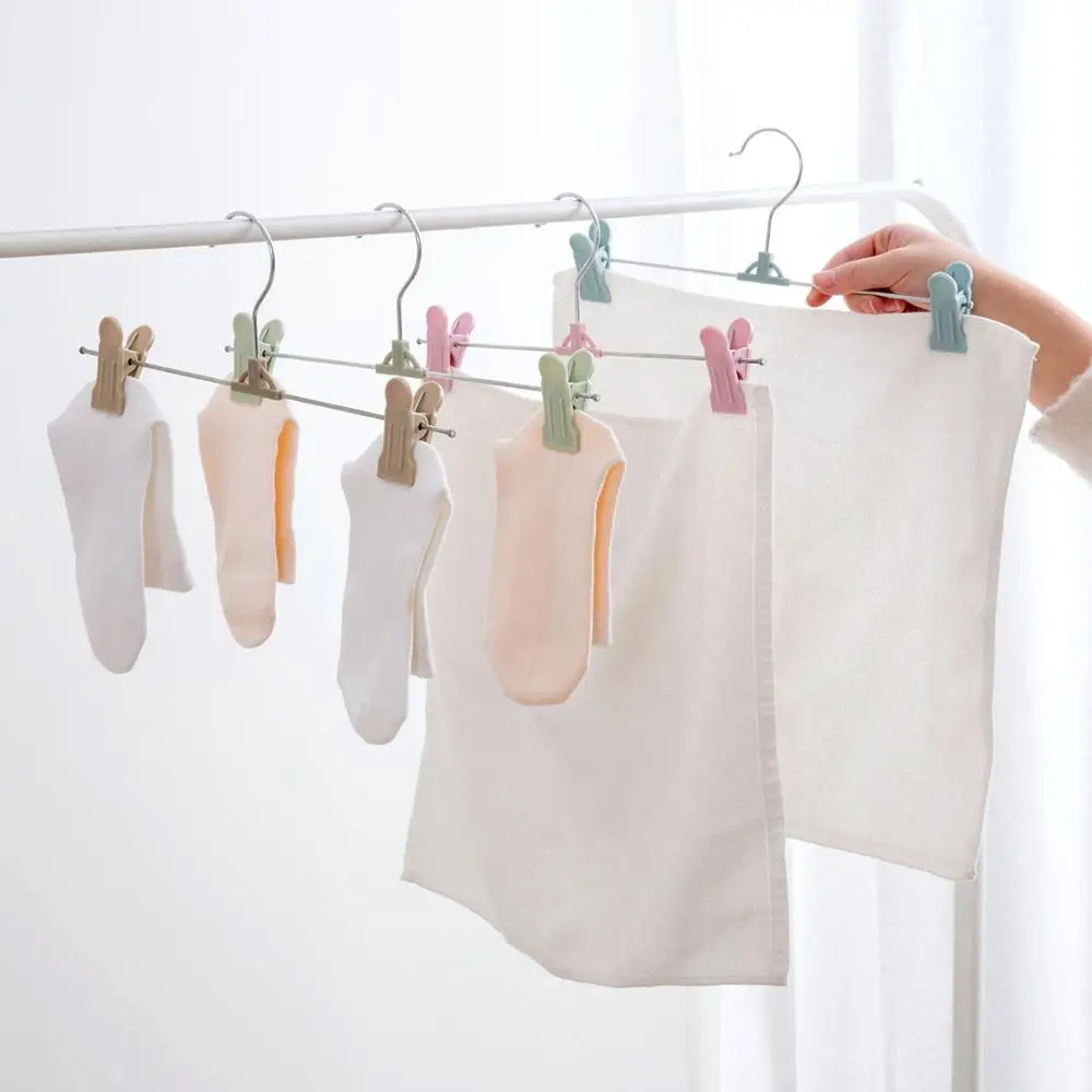 

OTHERHOUSE 1Pc Clothes Rack Hanger Outdoor Trousers Drying Rack Holder Socks Bra Towel Trousers Hanger Hook Travel Clothes Dryer