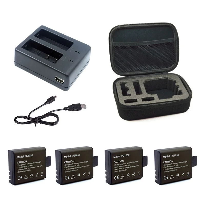 Зарядное устройство для экшн камеры EKEN H9 H9R H8PRO H8R SJ4000 1 шт. 2 шт.|battery h9|h9 batteryeken accessories