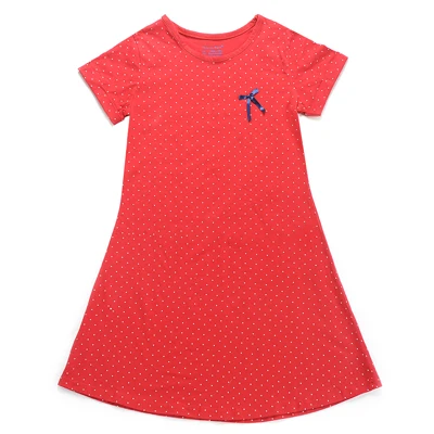 Летние винтажные платья для девочек детская одежда с бантом костюмы для маленьких принцесс платье для подростков праздничная одежда - Цвет: RedDot