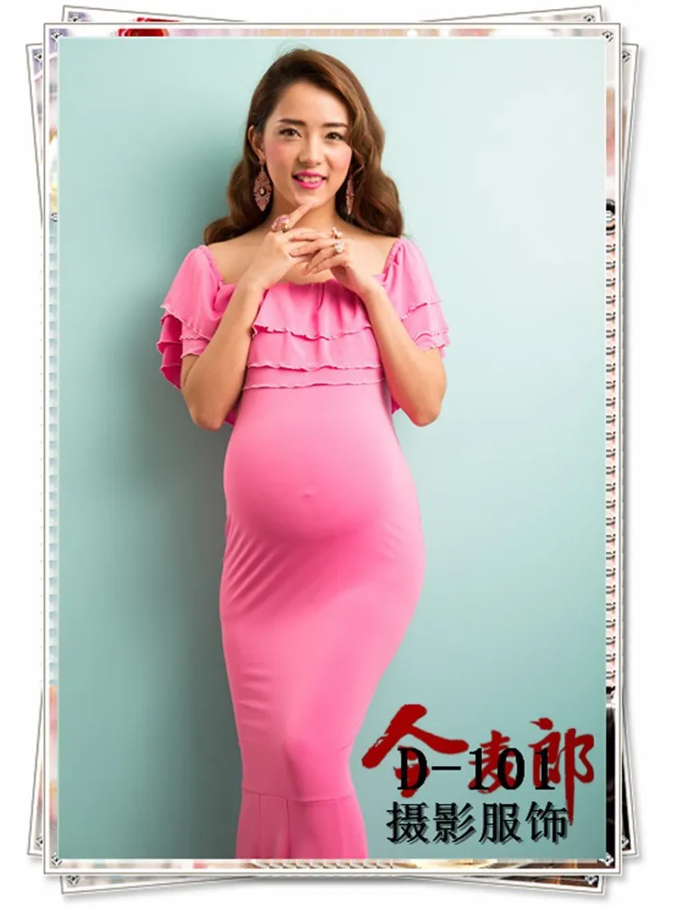 Maternity Photography Props Fancy Maternity Dresses Pregnant Clothes Silk Dress Photography Maternity Dress 8