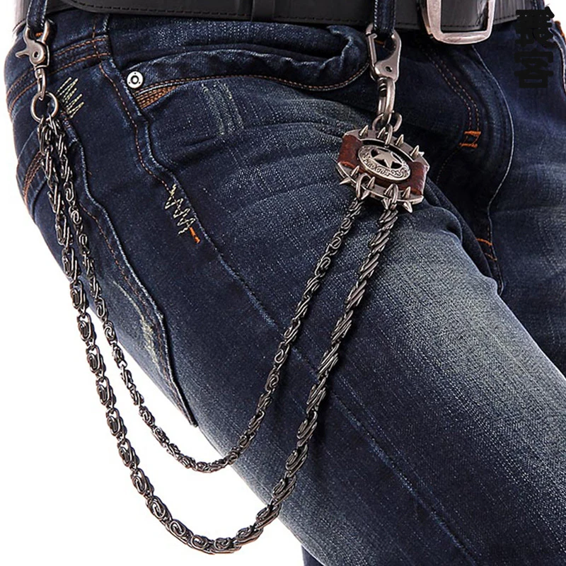 2018 New Fashion Pants Chains Punk Waist Accessories Men Hip Hop Street