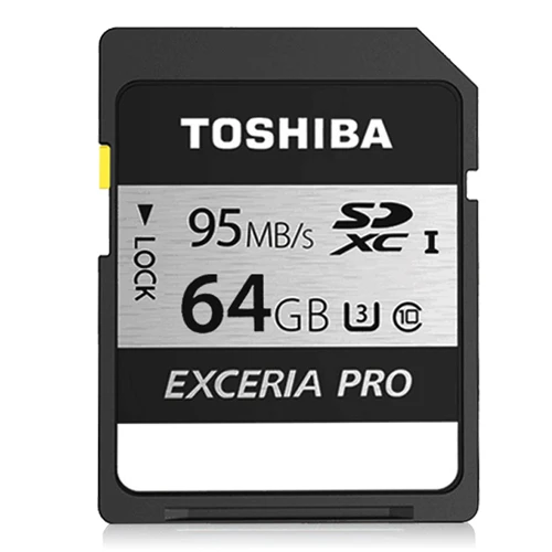 TOSHIBA 32 Гб 64 Гб 128 Гб SD карты UHS-I U3 SDHC/SDXC карты памяти класса 10 95 МБ/с. EXCERIA PRO N401 слот для карт памяти для видеокамеры