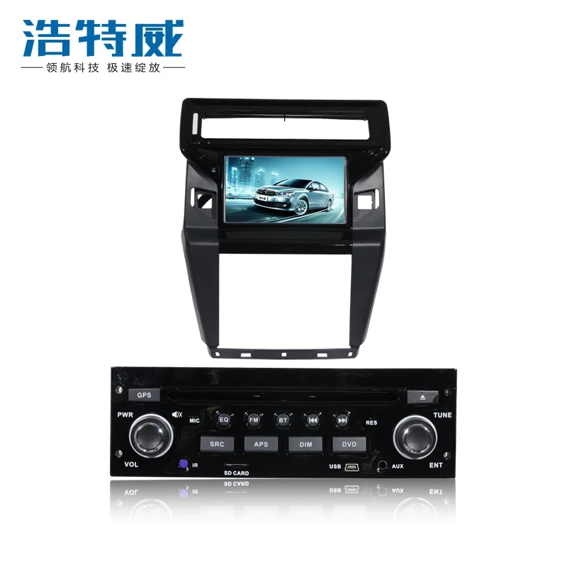 Top Free shipping car gps navigation for citroen C4L with steering wheel control and rear view camera input 3