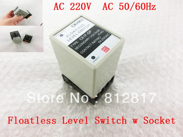 

C61F-GP AC 220V Liquid Floatless Level Switch w Socket