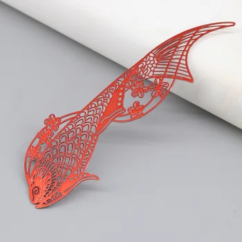 

1pcs Fish, flower, art, metal art bookmarks, fresh and beautiful fish, paint, stainless steel, gift bookmarks
