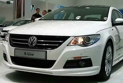 Неокрашенный R-Line Стиль передний спойлер PU подходит для VW Passat CC 2009-2012 V021F