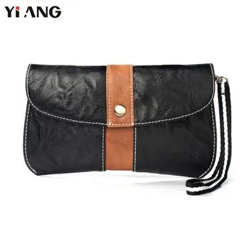 

YIANG Unisex Waist Pack Men Women PU Leather Fanny Pack Retro Belt Bag Solid Color Phone Pouch Quality Waist Bag With Hand Strap