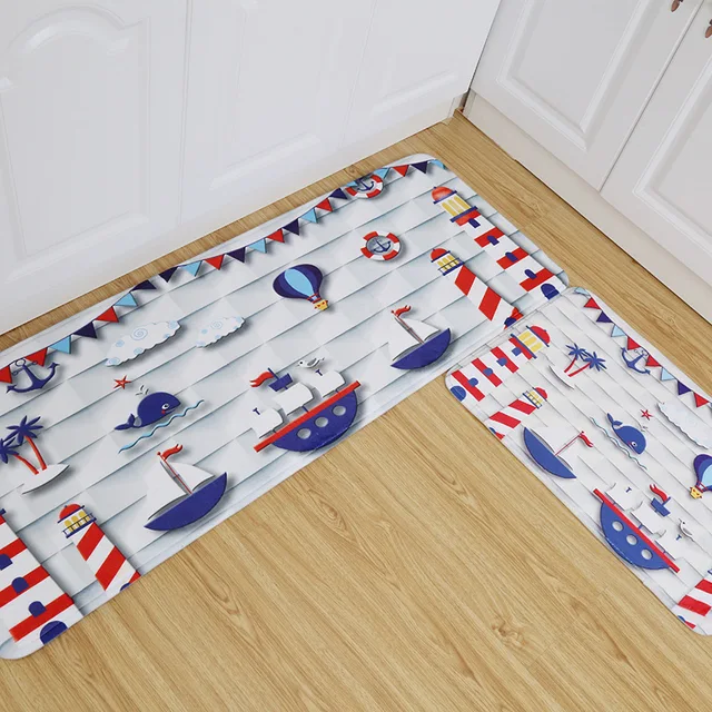 Hot Sale Ocean Anchor Cartoon Printed Carpet