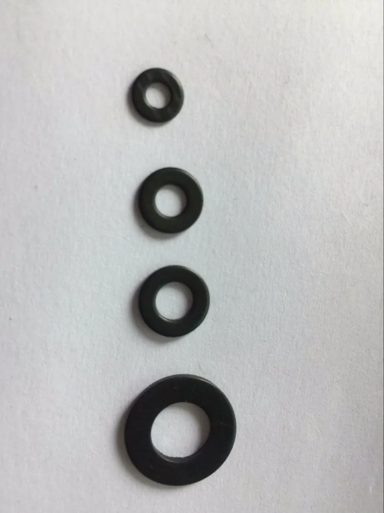60pcs M3 M4 M5 M6 M8 M10 Black Flat Washer Plastic Washer Insulation
