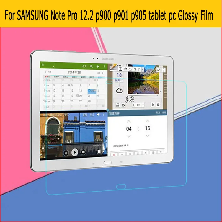 

HD lcd Clear Glossy screen protector film For Samsung galaxy Note Pro 12.2 p900 p901 p905 tablet front screen protection film
