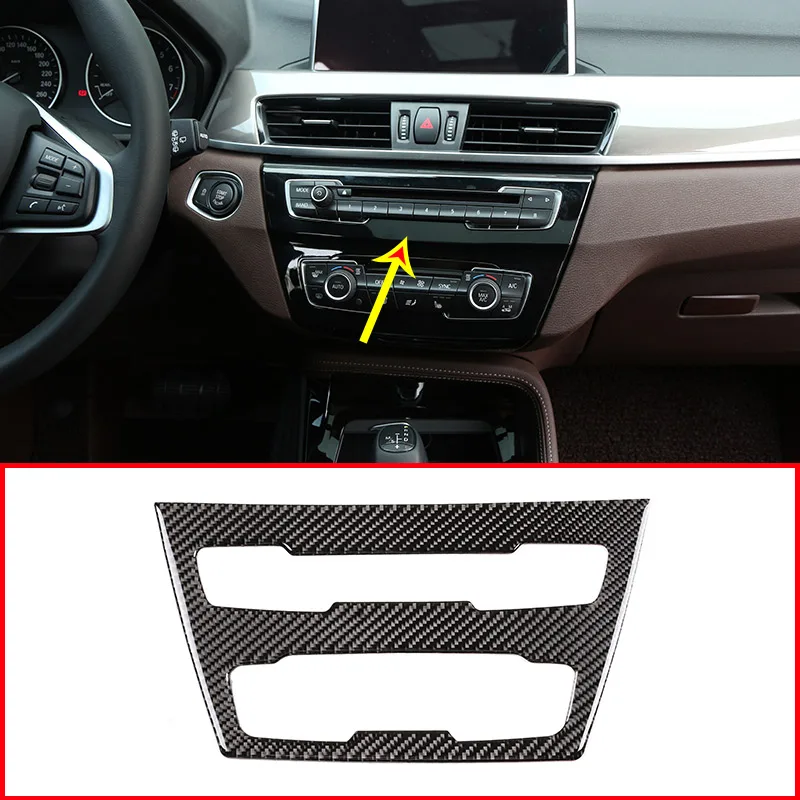 Настоящее углеродное волокно для BMW X1 F48 2016-2019 центральное управление громкостью