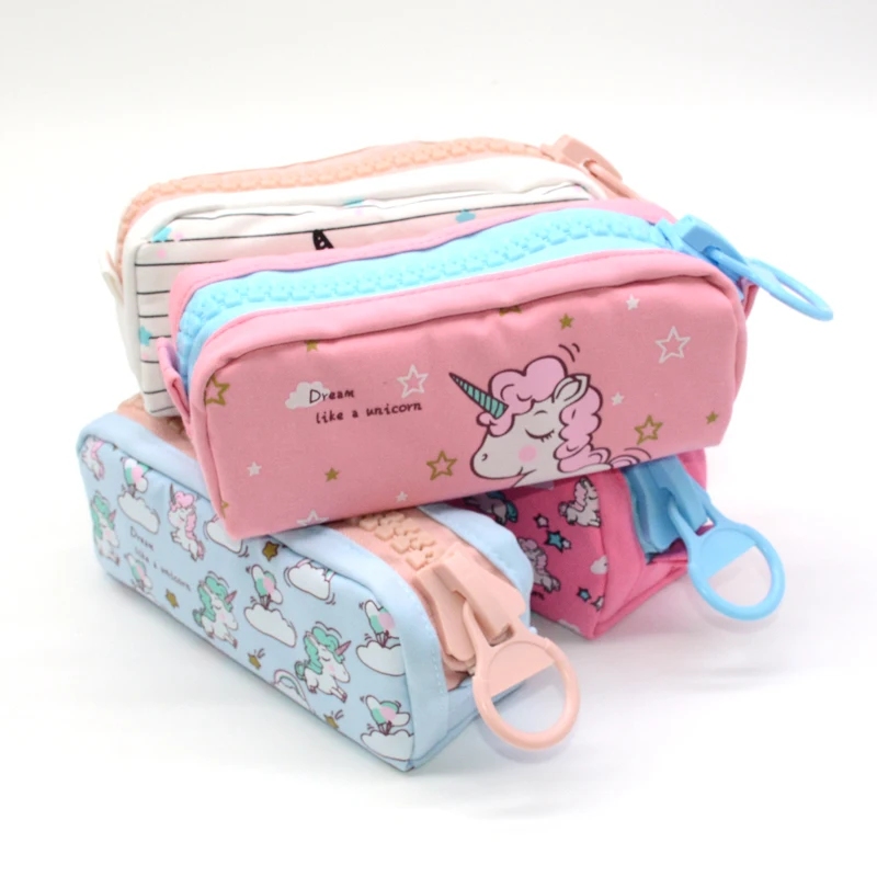 

pencil case kawaii lapiz unicornio estuche High capacity school supplies capacidad bag papeleria material piornik kalem kutusu