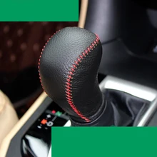 Lsrtw2017 cowl leva del cambio dell’automobile del cuoio della copertura per toyota highlander 2013 2014 2015 2016 2017 2018 2019 Kluger