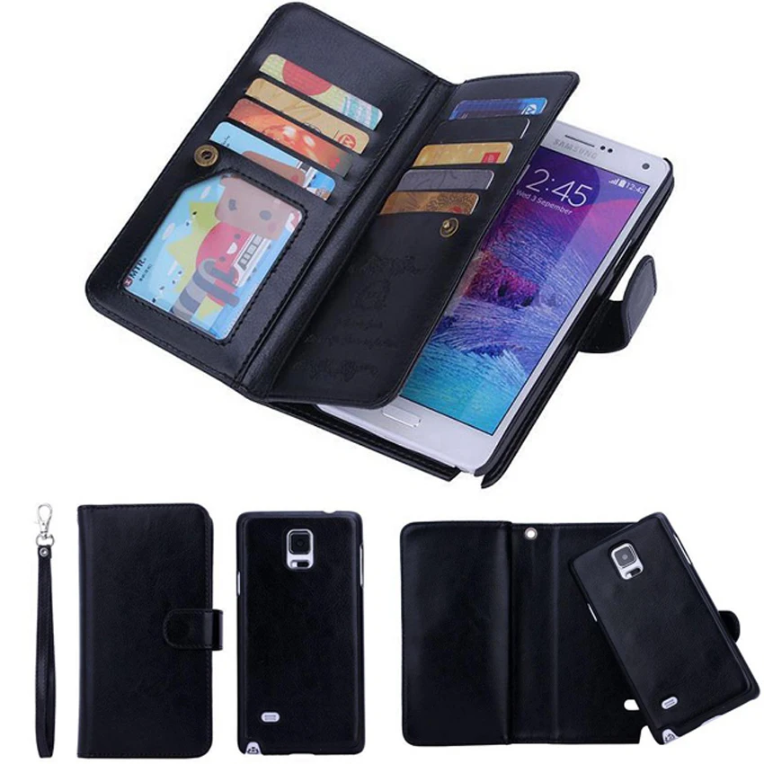 2 v 1 magnetická peněženka Pu kožená pouzdra pro Samsung Galaxy S10Plus S9Plus S8Plus 9 Slot na kartu Vyjímatelné magnetické pouzdro