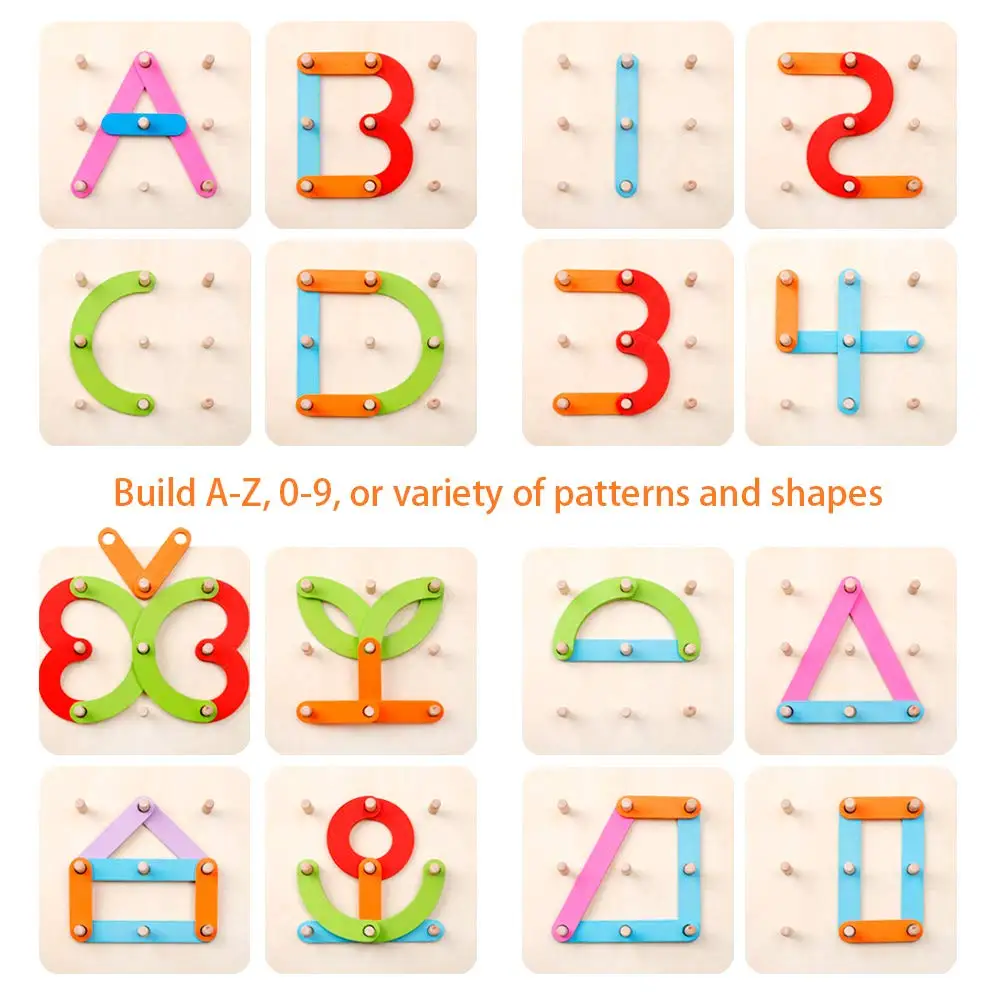 Montessori Mathe formt geometrisches Puzzlespiel Spielwaren für die 