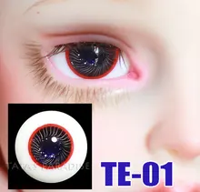 14mm 16mm BJD Eyes black pupil shinny red Eyeballs for 1 3 1 4 1 6