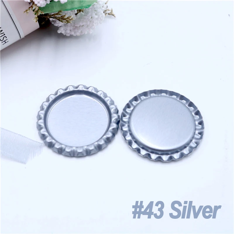 Bottle Caps 20pcs/lot 25mm Inside Colored Round Flattened for DIY Hairbow Crafts Hair Bows Necklace Jewelry Accessories