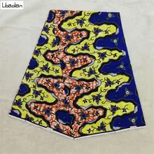 Хлопок Анкара Африканский Воск красивый принт Ткань 6 ярдов Воск гарантировано натуральный воск для модных швейных A96-13