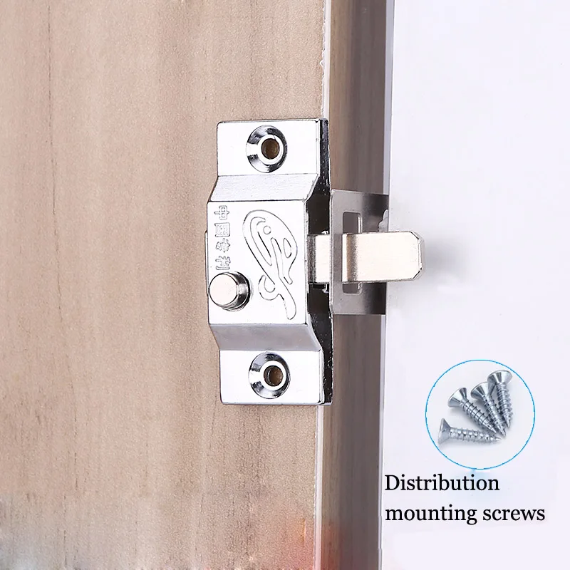 

4 pcs Window Cabinet Push Button latch Automatic Zinc alloy Door Bolt Lock for child safety