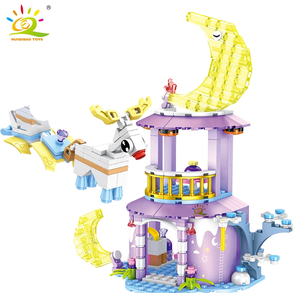 Игрушки HUIQIBAO 270 шт. Moon Dream house замок строительные блоки совместимые с друзьями для