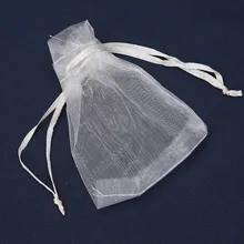 Mesh Jewelry Bags And Get Free Shipping On Aliexpress 100pcs Pack Organza Jewelry Packaging Bags Pouches Whole Mesh Drawstring Gift White