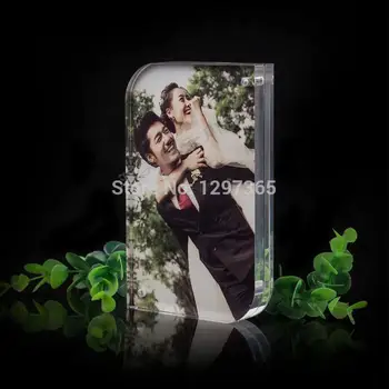 

Hot Sell 2Pcs/Set Crystal acrylic Decoration Creative funny Photo Frame 152x102mm