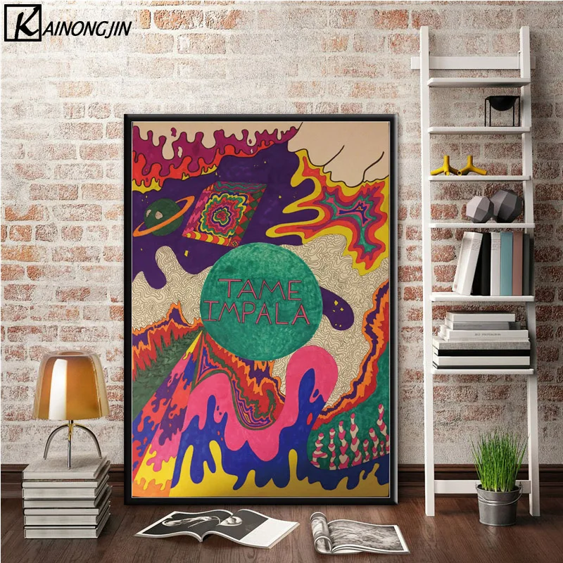 Art Poster Tame Impala Psychedelic Rock Band Posters and Prints Wall Picture Canvas Painting Room Home Decoration - Цвет: 013
