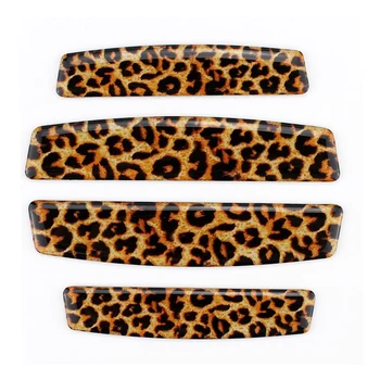 

4Pcs/set Door Anti Collision Sticker Leopard Print Emblem Decal For Mitsubishi ASX Mazda Opel Jaguar Jeep Citroen Ford Abarth