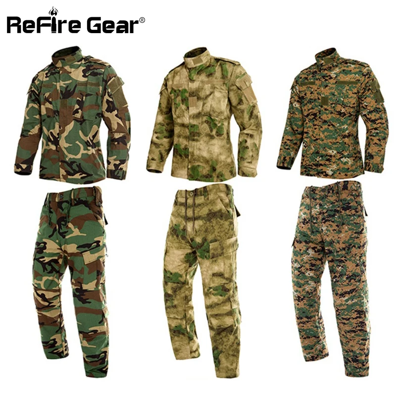 ReFire Gear RU армейский Камуфляжный комплект одежды для мужчин тактический Мультикам