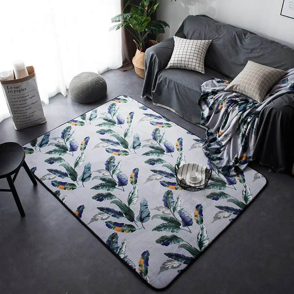 Флисовый коврик из альпаки и кактуса для гостиной, многоразмерный Противоскользящий прямоугольный ковер и ковер домашний декор, коврики для спальни - Цвет: YiYeZhiQiu