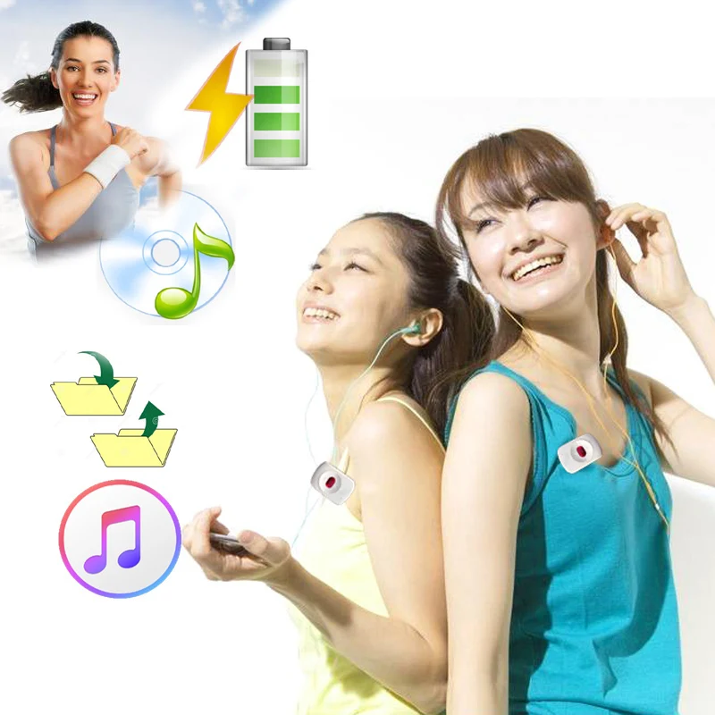 Высококачественный модный цифровой MP3 плеер с клипсой 4 Гб встроенный