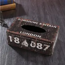 Деревянный кожаный тканевый чехол лоток для рисования креативный домашний европейский и американский стиль ретро ресторан коробка для салфеток чертежная бумага коробка для автомобиля