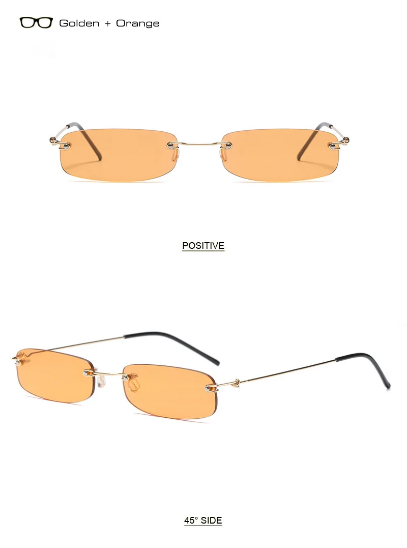 SHAUNA ультралегкие женские маленькие солнцезащитные очки без оправы популярные мужские прозрачные фиолетовые синие красные оранжевые солнцезащитные очки UV400