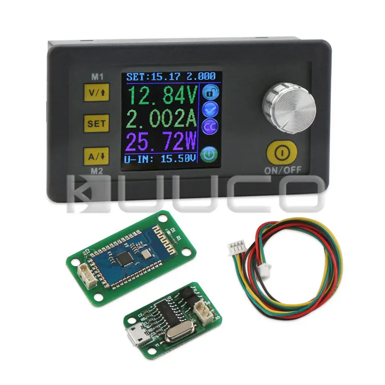 

250W Voltage Regulator DC 6~55V to 0V~50V 5A Programmable Power Supply Module/Adapter With USB + Bluetooth Communication Board