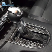 Airspeed углеродное волокно панель переключения скоростей Панель рамка крышка наклейки для Ford Mustang- автомобильные аксессуары Автомобильные наклейки Стайлинг