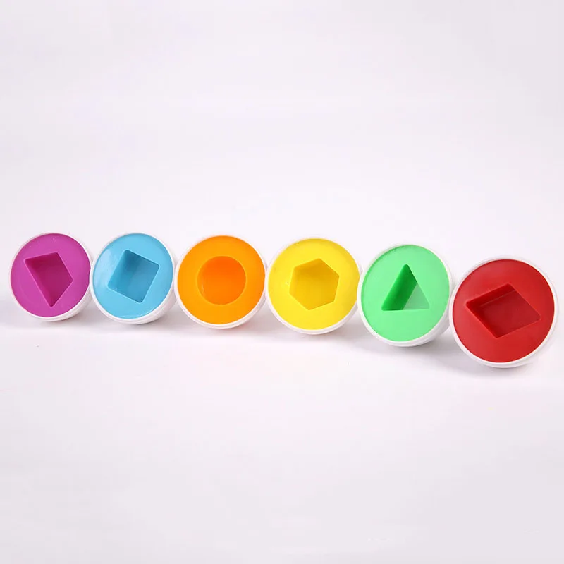 

6 Pcs/set Plastic Assembling Eggs 3D Puzzles Children Kids Learning Educational Mixed Shaped Toys Smart Tool Birthday Gift