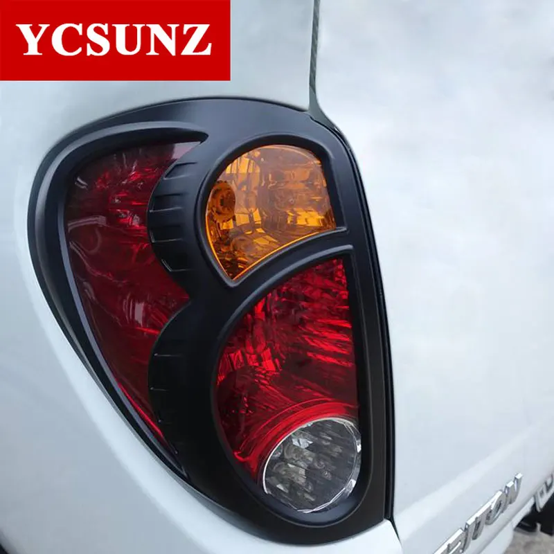Black Tail Lights Cover For Mitsubishi L200 Triton 2006 2014 Rear Light Decorative Cover For Mitsubishi