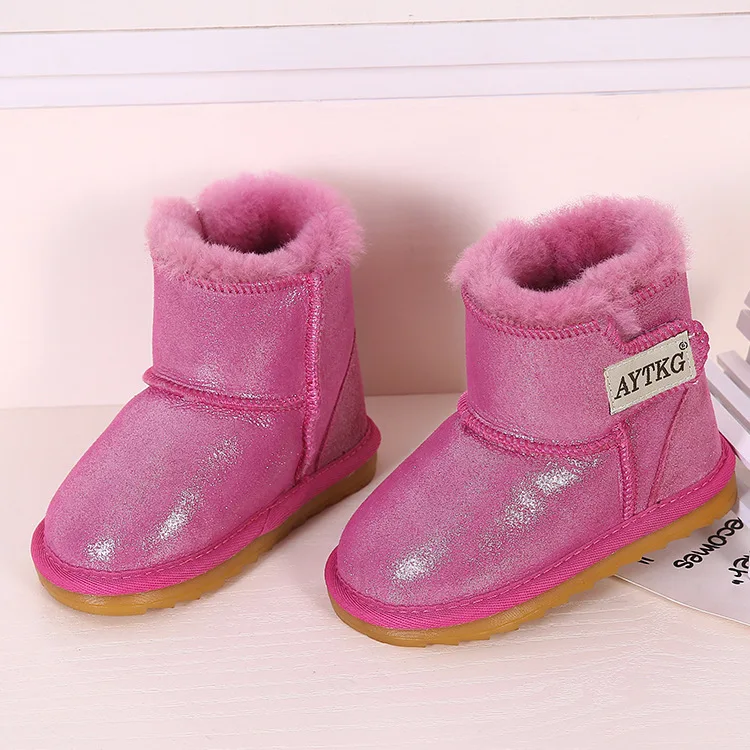 Осенне-зимние детские теплые ботинки с мехом, теплая нескользящая обувь для малышей