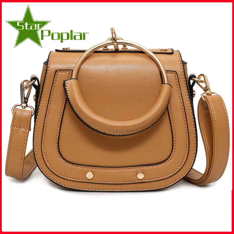 

Fashion metal ring half moon women's handbag,single shoulder slant span bag,female bag-vintage saddle bag,saddle handbag female