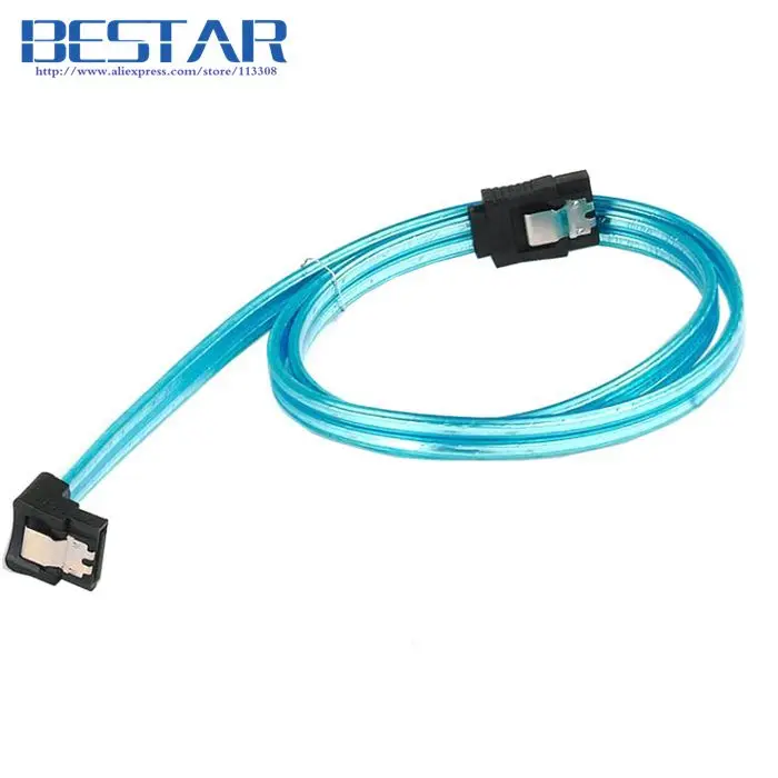 Connectors Super Speed Straight Right Angle 6Gbps 50CM 100CM SATA 3.0 Cable 6GB/s SATA III SATA 3 Cable Flat Data Cord for HDD SSD 0.5m 1m Cable Length: 50cm