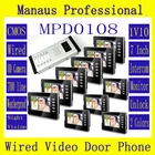 D108b High Quality One to Ten Video Doorphone Kit Configuration Professional Smart Home 7 inch Display 1V10 Video Intercom Phone