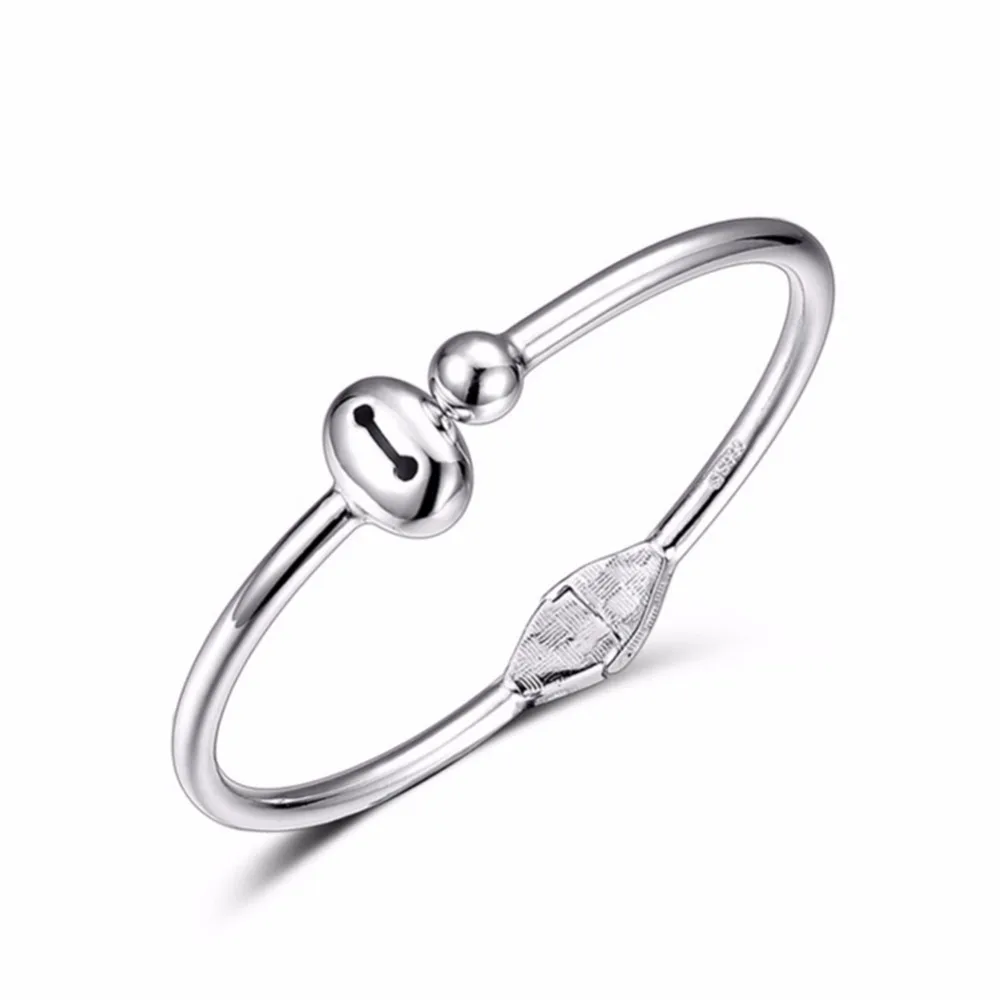 

GEEZII Forever Love Infinity Anniversary Bangle Bracelet 990 Sterling Silver Wedding Bracelet For Woman Infinity Bracelet gift