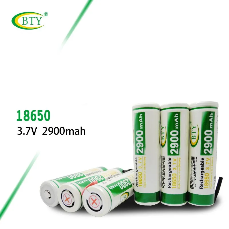 4 шт./лот BTY 18650 аккумулятор INR 29E 2900 мач 3 7 в перезаряжаемая батарея с максимальным