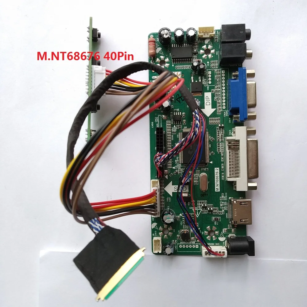 Комплект для B156XW02/LTN156AT02 плата контроллера панель экран VGA DVI HDMI lcd 15," LVDS 40pin монитор M. N68676 1366X768 светодиодный DIY