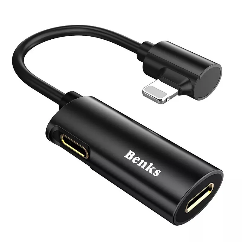 

Benks For 8 Pin IOS Phone AUX Adapter 2 in 1 Fast Charging Calling Audio Adapter For iPhone X 7 8 Plus XS MAX XR Cable Converter