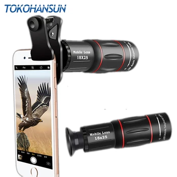 Tokohansun電話レンズ18X望遠鏡レンズ望遠3 1レンズキットでフィッシュアイ広角マクロサムスンすべてスマートフォン